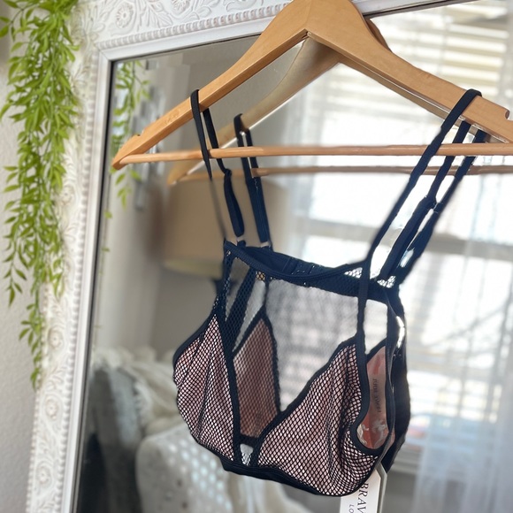 Black And Pink Mesh Overlay High Waisted Bikini Set Medium - Picture 10 of 15